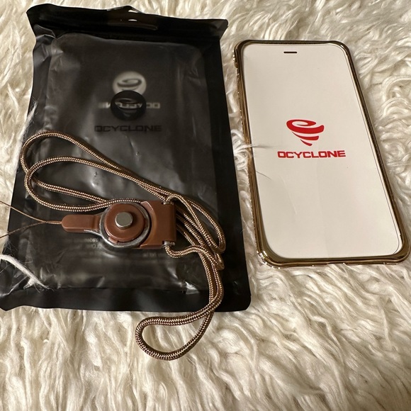 New Gold Necklace Holder iPhone “ Cyclone”  📱 Phone Holder Caae - Picture 3 of 4